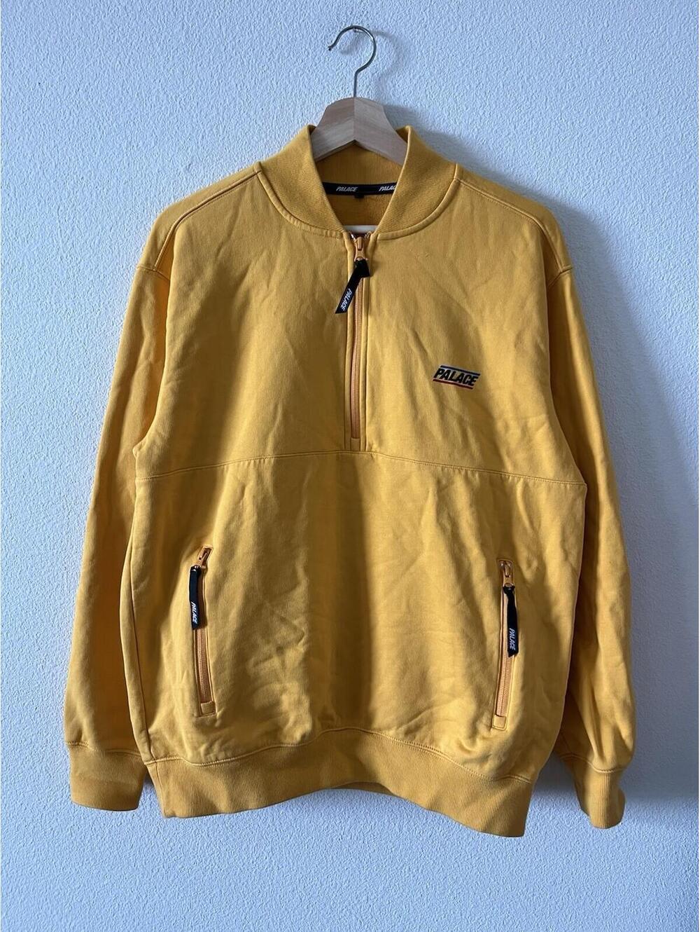 Palace Skateboards Half Zip Sweatshirt Yellow Medium⁠